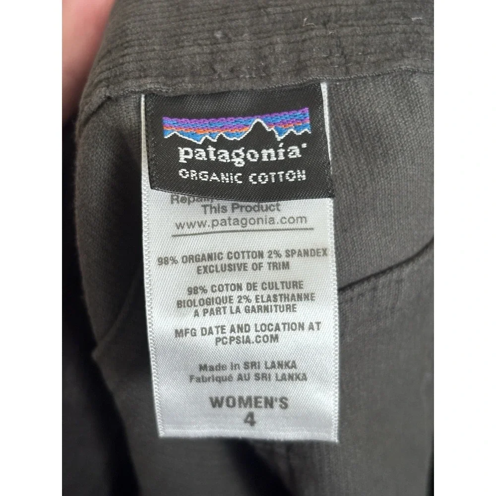 Patagonia Organic Cotton Blend Corduroy Skirt Worn Wear Size 4 Pockets‎ Stretch